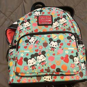 Disney Mickey and Minnie Loungefly bag and Disney ears bundle